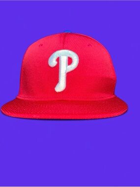 Philadelphia Phillies Hat Cap Youth Strap Back OC Sports Red P Logo Adjustable